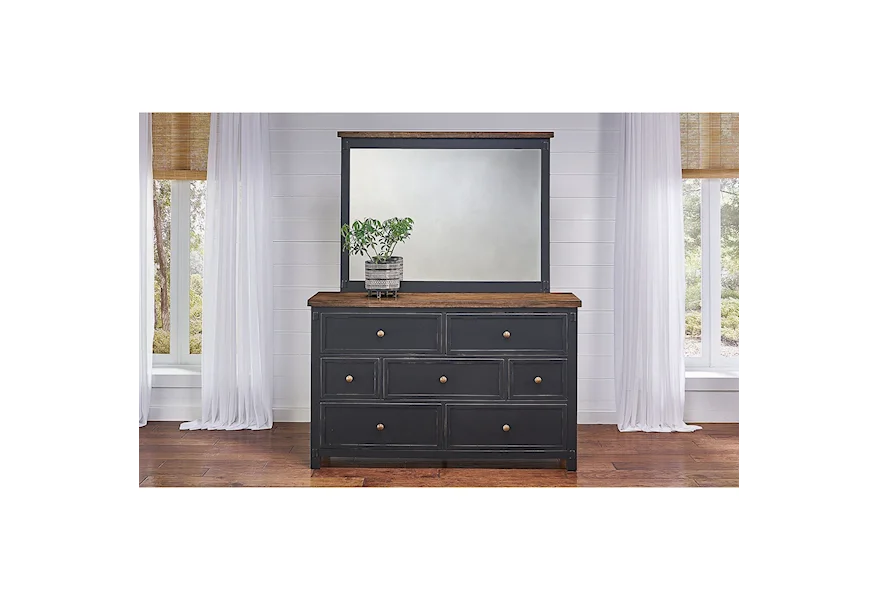 Stormy Ridge Dresser and Mirror Set by AAmerica at Esprit Decor Home Furnishings